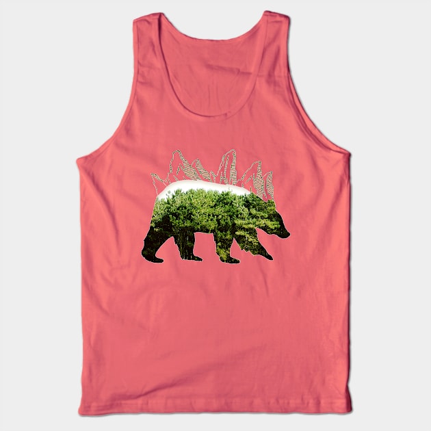 Back to Nature: Mountain Bear Tank Top by Sybille